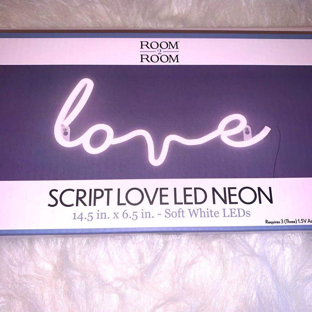 Script love led neon sign